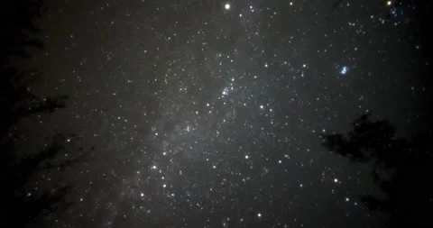 Time lapse view straight up into the night sky with the Milky Way  Stock Footage 163158773