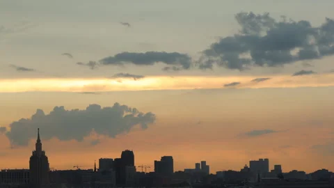 Time lapse of view sunrise sunset. Beautiful evening golden Stock Footage 311045063