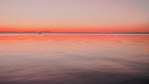 Time-lapse view on the on the sunset over the  Balaton lake in Siofok, Hungary Stock Footage 116202027
