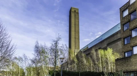 Time lapse view of the Tate Modern, London Stock Footage 51149090