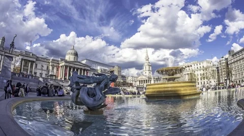 Time lapse view of Trafalgar square Stock Footage 62528881