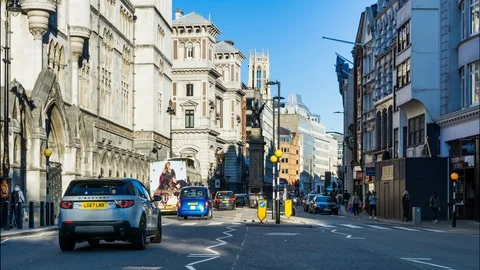 Time lapse view of traffic and pedestrians in the busy Strand Street. Dragon Stock Footage 105508489