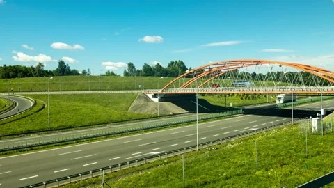 Time lapse view of the traffic junction and the intersection of the highway. 스톡 동영상 201190031