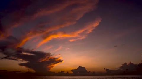 Time lapse view of a tropical sunset Stock Footage 263917666
