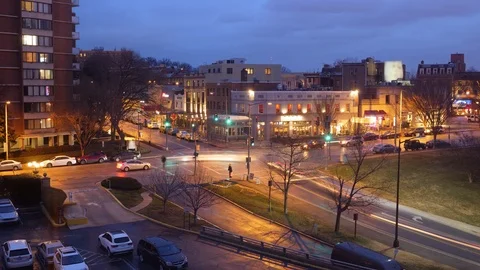 Time Lapse View of Typical Washington DC Intersection  	 Video stock 87852047