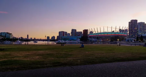 Time Lapse View Of Vancouver Harbour And Skyline Stock Footage 288428224