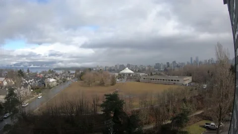 Time-lapse view of Vancouver from Kitsilano apartment. Stock Footage 165072259