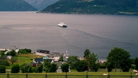 Time-lapse view on Vangsnes Stock Footage 79858110