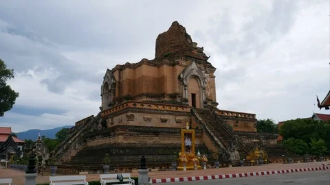 Time Lapse View Of Wat Chedi Luang, Thailand Stock Footage 112365097