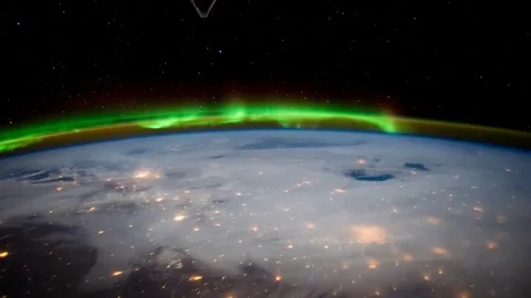 Time lapse view of Western United States towards Aurora Borealis in 4K Stock Footage 74285576