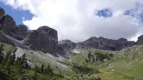 Time lapse with views over the Puez Stock-Footage 79688687