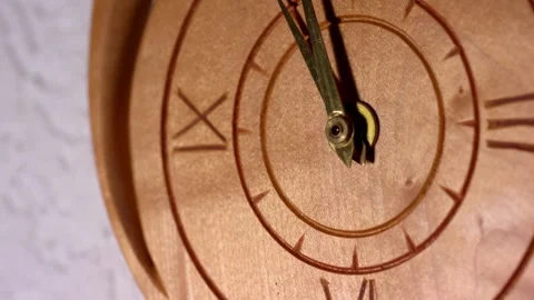Time lapse of vintage analog clock roman number going forwards motion with .. Stock Footage 272759809
