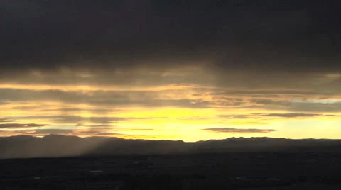 Time Lapse of Virga Drifting Down over Dry Plains Stock Footage 54726804