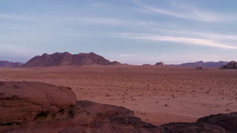 Time lapse of Wadi rum Desert in Jordan. Red Mars Stock Footage 196006569