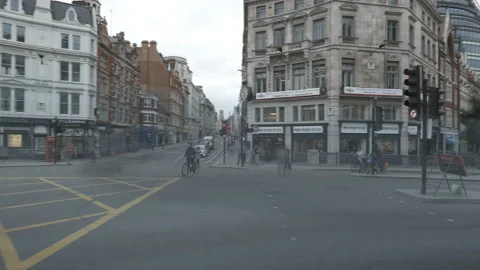 Time lapse. A walk in the streets of Central London. Stock Footage 161877919