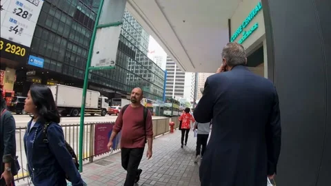 Time Lapse walking Motion In City Of Hong Kong Stock Footage 237804336