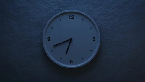 Time-lapse of wall Clock Daytime to night, 3d animation Stock Footage 269043419