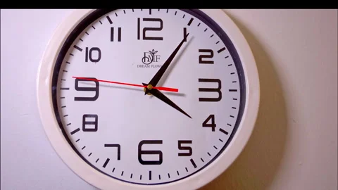 Time-Lapse of a Wall Clock on a White Office Wall Stock Footage 337898720