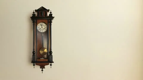 Time lapse wall with real-time clock (with copy space) Stock Footage