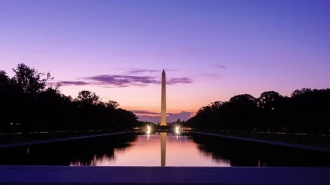 Time Lapse of the Washington Monument in 4k Stock Footage 80156758
