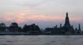 Time Lapse Wat Arun Temple of the Dawn in Bangkok, Thailand, Chao Phraya River HD Footage