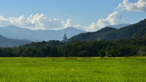 Time-Lapse of Wat Phra That Doi Lon of nature Stock Footage 76338014