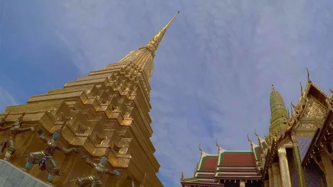Time Lapse Wat Phra Kaew ( Temple Of Emerald Buddha ) Bangkok , Thailand 库存影片 94358763
