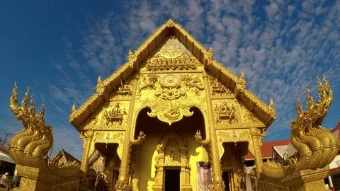 Time Lapse Wat Sripanton Temple , Downtown Nan Province , Thailand Video stock 93505564