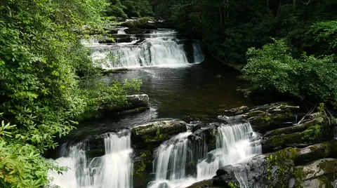 Time Lapse of Waterfall on Beautiful Bald River Stock Footage 40724128