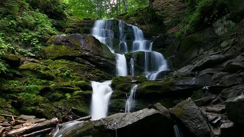 Time lapse of waterfall Stock Footage 73577293