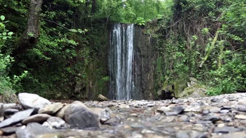 Time lapse of a waterfall into a forest Video stock 132285940