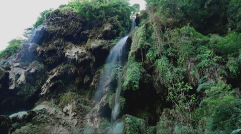 Time lapse of waterfall looking like a shower Stock-Footage 58494645