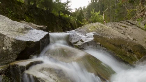 Time lapse of the waterfall on the river. Stock Footage 110784694