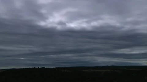 Time Lapse of Waves in Clouds over South Dakota Plains Stock Footage 54744252