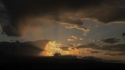 Time lapse weather at sunset Stock Footage 23135264