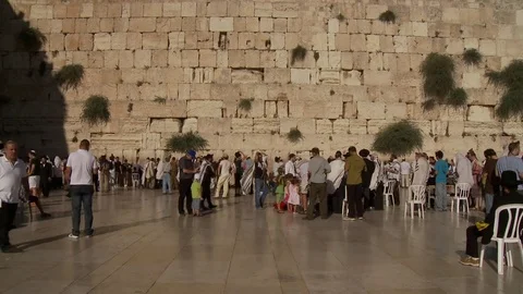 Time-lapse of The Western Wall Video stock 76981471