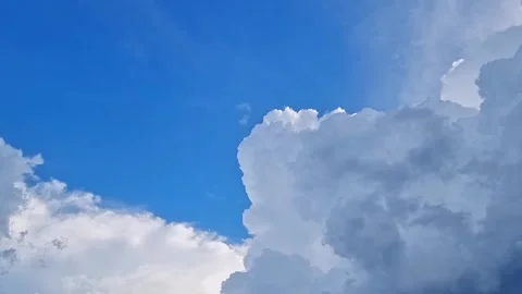 Time lapse white and gray clouds move beautifully and abstractly against a .. Stock Footage 300073265