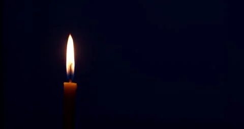Time-lapse of a white candle burning out. Complete burning of the candle Stock Footage 246510686