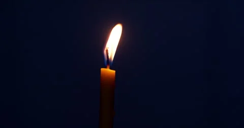 Time-lapse of a white candle burning out. Complete burning of the candle Stock Footage 246510721