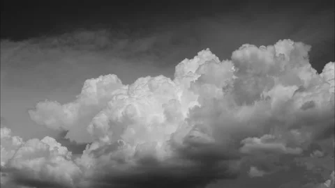 Time Lapse of White cloud isolated on a black background realistic cloud Stock Footage 131599688