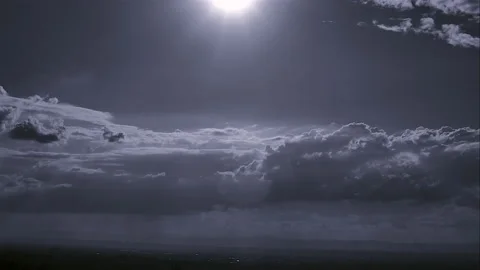 Time Lapse of White cloud isolated on a black background realistic cloud. Stock-Footage 172204539