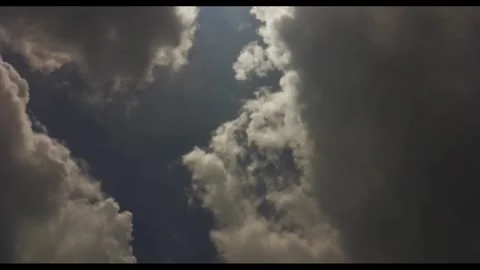Time Lapse of White Cloud Movement on a Sunny day Stock Footage 304721598