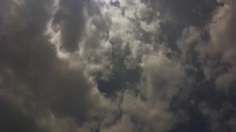 Time Lapse of White Cloud Movement on a Sunny day Stock Footage 304721627