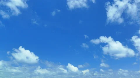 Time lapse white cloud moving on blue sky Stock Footage 65205489