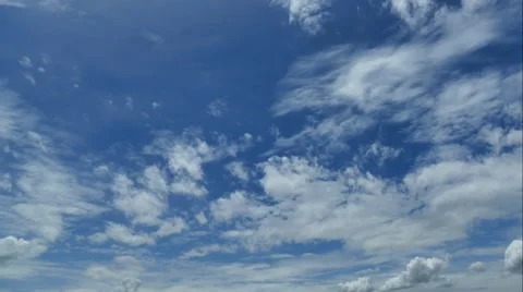 Time lapse white cloud moving on blue sky Video stock 65205825
