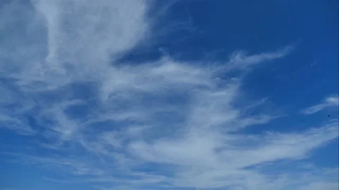 Time lapse white cloud moving on blue sky Stock Footage 83970367