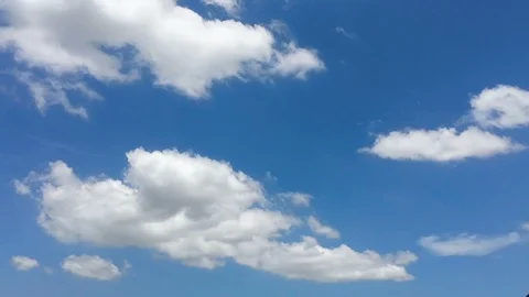 Time-lapse of the white cloud moving and transforming with the wind Stock Footage 90987542