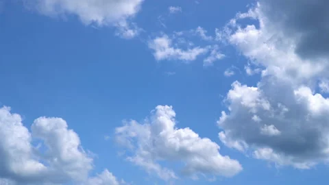 Time lapse white cloud moving in blue sky. Stock Footage 158783342