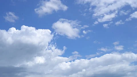 Time lapse white cloud moving in blue sky. Stock Footage 158783750