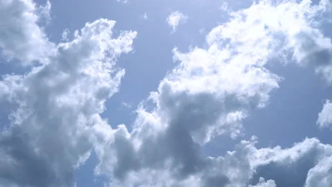 Time lapse white cloud moving in blue sky. Stock Footage 158784308